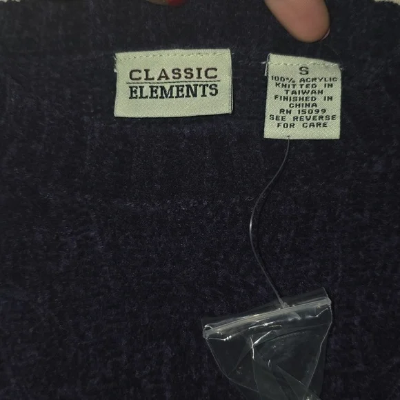 Classic Elements Deep Purple Knit Sweater - Picture 2 of 6